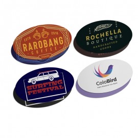 Promotional Custom Bumper Stickers Oval - 3x3  Promotional Custom Bumper Stickers Oval - 3x3