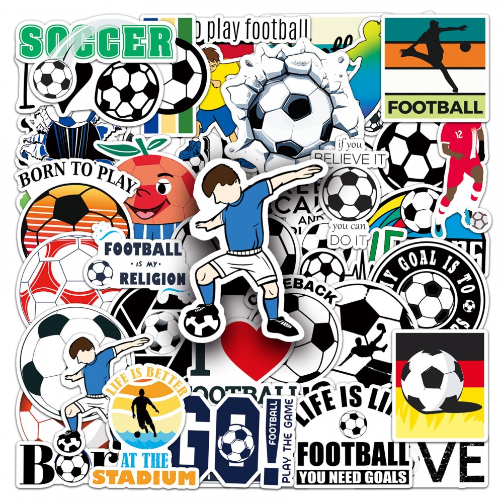 Promotional 50Pcs Soccer Sport Stickers