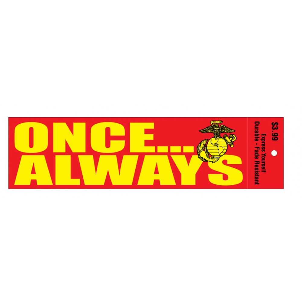 Logo Imprinted Face-Cut Vinyl Bumper Sticker w/Peg Hole (11 1/2" x 3") Logo Imprinted Face-Cut Vinyl Bumper Sticker w/Peg Hole (11 1/2" x 3")