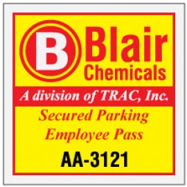 Promotional White Reflective Square Parking Permit Decal (3"x 3")  Promotional White Reflective Square Parking Permit Decal (3"x 3")