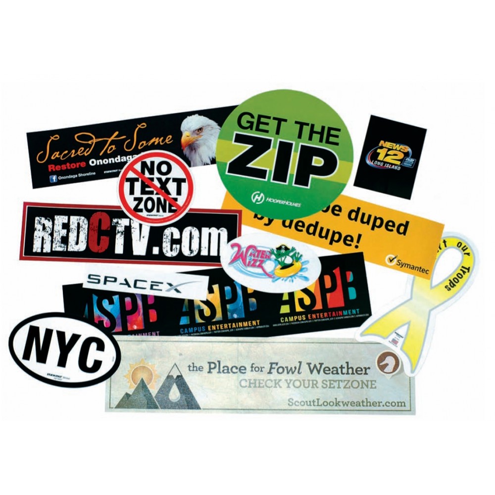 Stik-Withit Bumper Sticker (3 3/4"x7 1/2") Custom Imprinted Stik-Withit Bumper Sticker (3 3/4"x7 1/2") Custom Imprinted