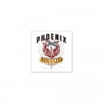 4" x 4" Square White Vinyl Decal with Logo