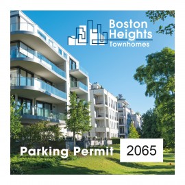 Personalized Outside Parking Permit | Square | 3" x 3" | White Vinyl | Full Color | Numbered