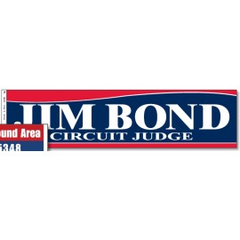 Spot Color Rectangle Bumper Stickers with Logo  Spot Color Rectangle Bumper Stickers with Logo