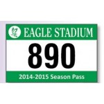 Logo Branded White Reflective Parking Permit Decal (3 1/2"x 2 1/4")