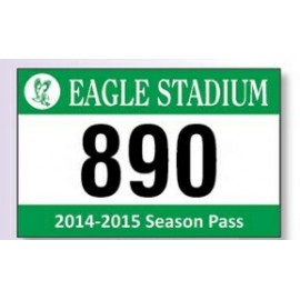 Logo Branded White Reflective Parking Permit Decal (3 1/2"x 2 1/4")  Logo Branded White Reflective Parking Permit Decal (3 1/2"x 2 1/4")