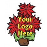 Logo Branded Poinsettia Bumper Sticker