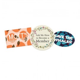 2" x 3" Water-Resistant Sticker - Oval with Logo