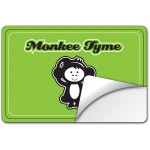 UV Coated Vinyl Rectangle Shape Sticker/Decal with Logo