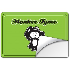 UV Coated Vinyl Rectangle Shape Sticker/Decal with Logo