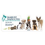Logo Branded Custom Offset Full Color Die Cut Vinyl Zip Strip Bumper Sticker (18 to 28 Sq. In.)