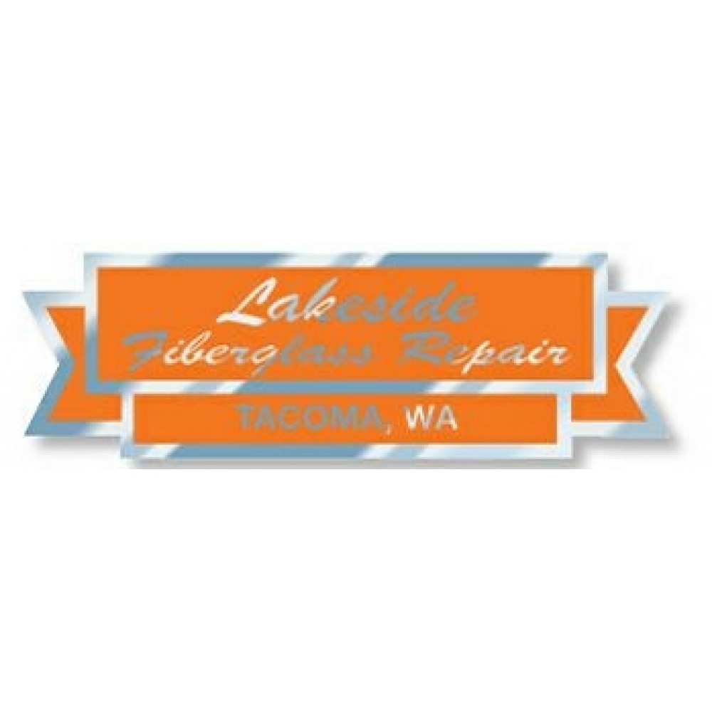 Chrome Polyester Auto Ad Decal (5.766"x 1.82") with Logo