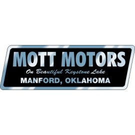 Promotional Chrome Polyester Auto Ad Decal (5.644" x 1.867")