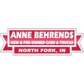 Domed Auto Ad Decal (5.766"x 1.82") with Logo