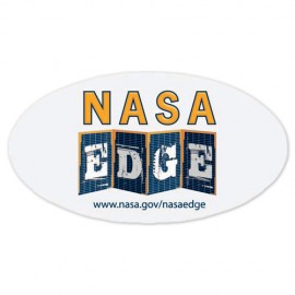 Promotional 3.5" x 6" Oval White Vinyl Decal  Promotional 3.5" x 6" Oval White Vinyl Decal