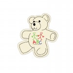 Personalized Teddy Bear-Shaped Sticker