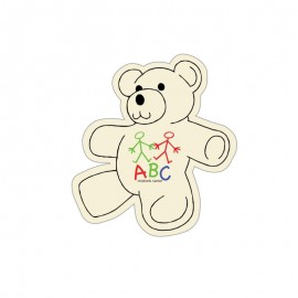 Teddy Bear-Shaped Sticker with Logo