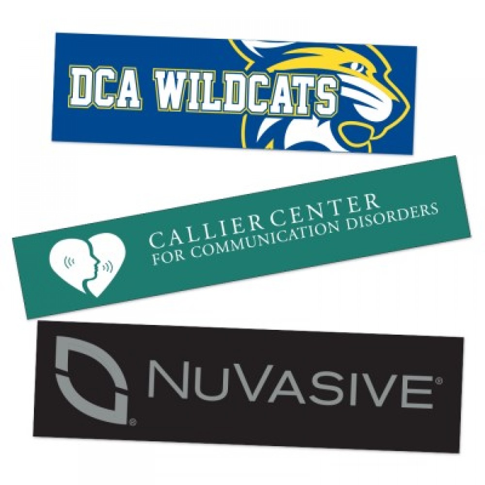 3" x 11" Bumper Stickers with Logo