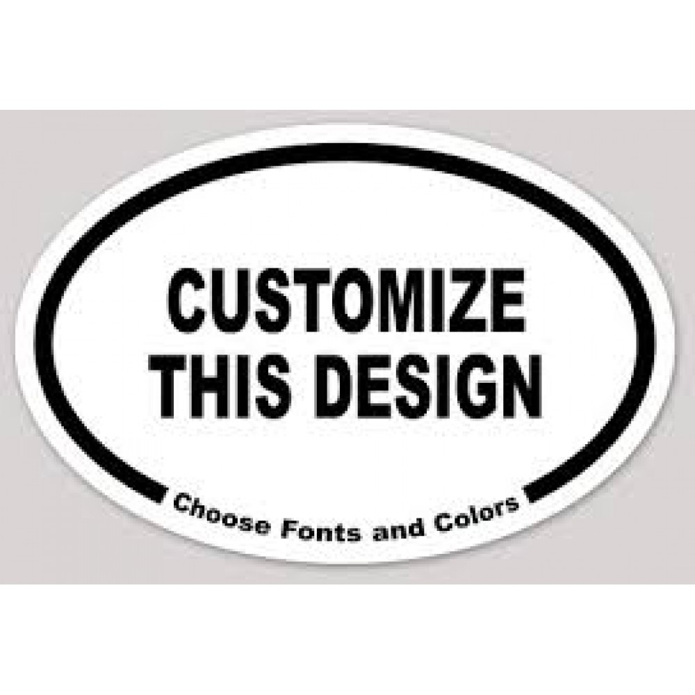 2" X 3.5" 4:0 Oval Stickers w/ UV Custom Printed 2" X 3.5" 4:0 Oval Stickers w/ UV Custom Printed