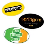 Custom 3" x 4" Oval Water-resistant Stickers