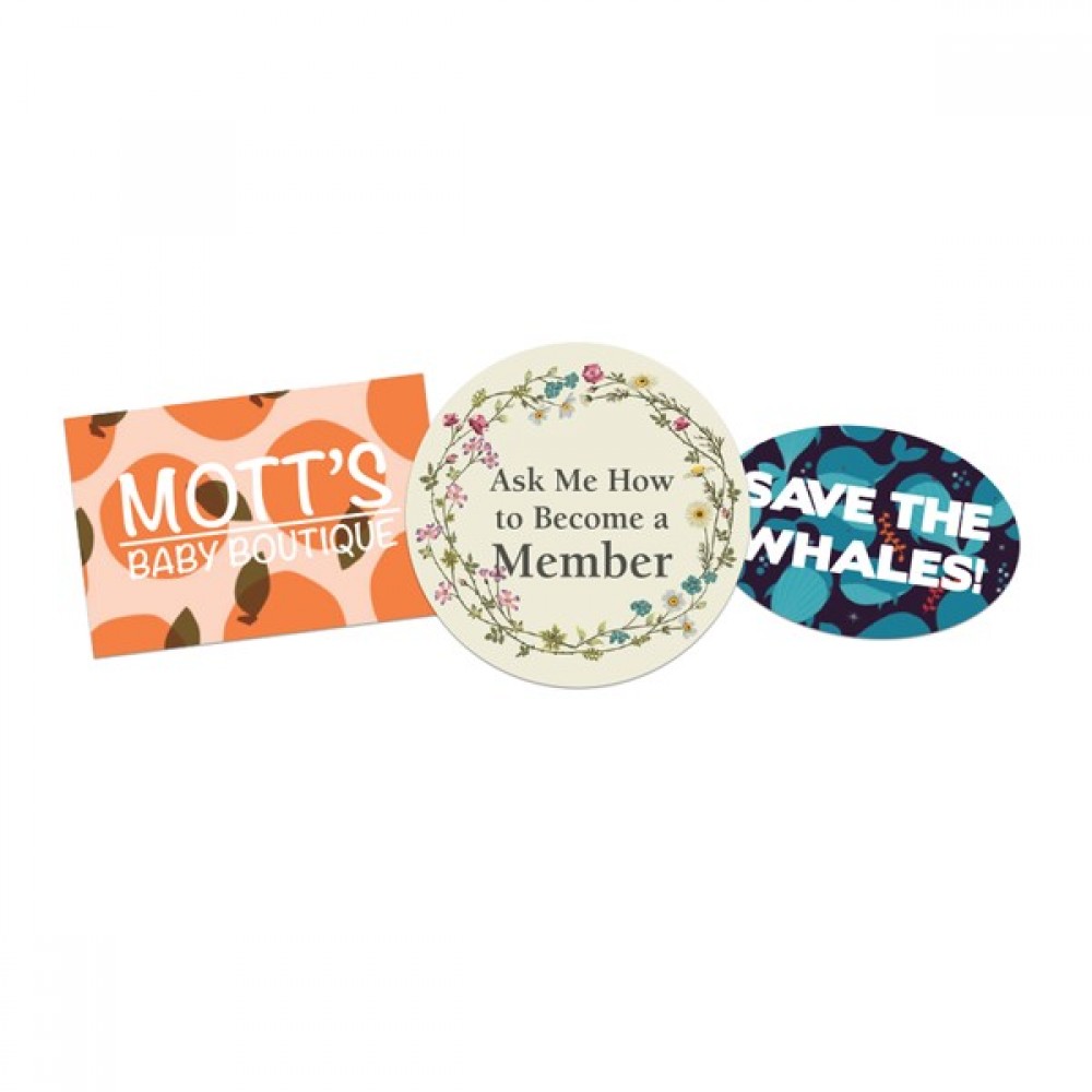 Customized 4" x 10" Water-Resistant Sticker - Rectangle
