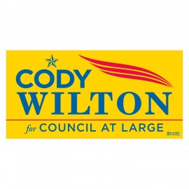 Bumper Sticker | Rectangle | 3 3/4" x 7 1/2" | Yellow Vinyl with Logo  Bumper Sticker | Rectangle | 3 3/4" x 7 1/2" | Yellow Vinyl with Logo