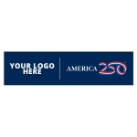 America 250 TM Full Color Bumper Sticker | Rectangle | 3" x 11 1/2" | White Vinyl with Logo