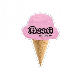 Ice Cream-Shaped Sticker with Logo