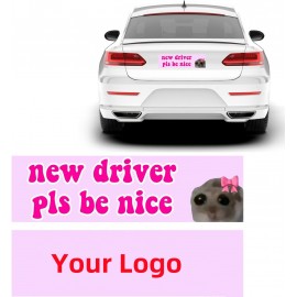 Custom Magnetic New Driver Car Sticker with Logo  Custom Magnetic New Driver Car Sticker with Logo