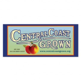 Promotional 3.25" x 7.5" Rectangle White Vinyl Decal