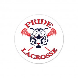 Logo Branded 2" Round White Vinyl Decal