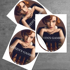 5" x 4" Oval Sticker with Logo