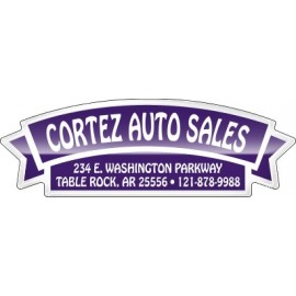 Customized Domed Auto Ad Decal (5.81"x 1.907")