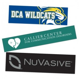 3" W x 10" H Bumper Sticker with Logo  3" W x 10" H Bumper Sticker with Logo