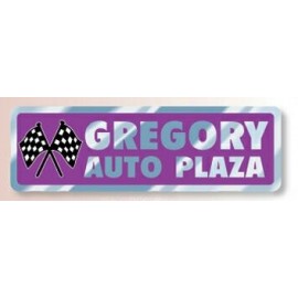 Chrome Polyester Auto Ad Decal (5.75"x 1.875") with Logo  Chrome Polyester Auto Ad Decal (5.75"x 1.875") with Logo