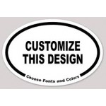 1.5" X 2.5" 4:0 OVAL Stickers with UV Custom Imprinted