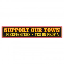 Bumper Sticker | Rectangle | 2 3/4" x 15" | Yellow Vinyl with Logo
