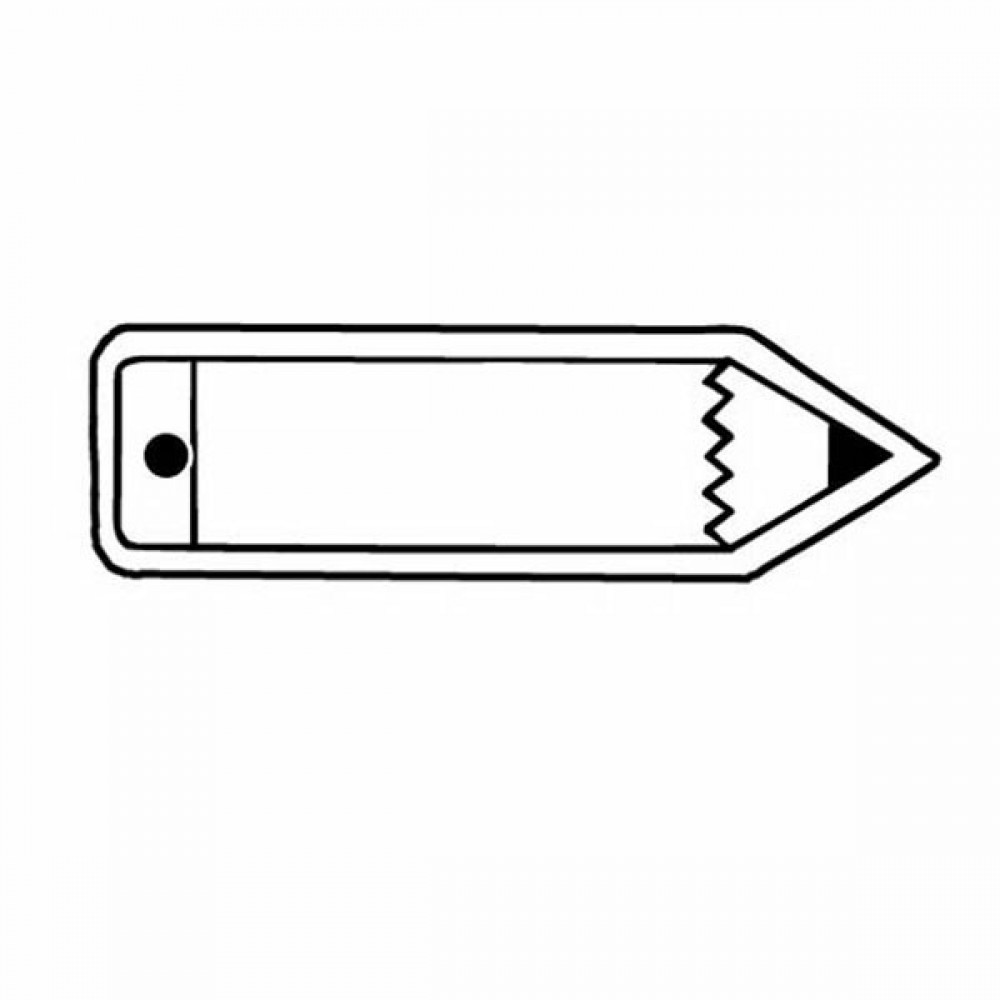 Short Pencil Key Tag - Spot Color with Logo