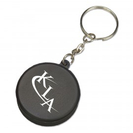 Mini Hockey Puck Stress Reliever KeyTag with Logo