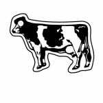 Promotional Dairy Cow Key Tag (Spot Color)