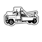 Personalized Tow Truck 3 Key Tag - Spot Color