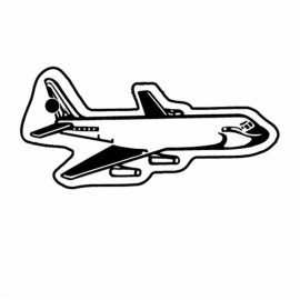 Airplane w/Little Detail Key Tag (Spot Color) with Logo