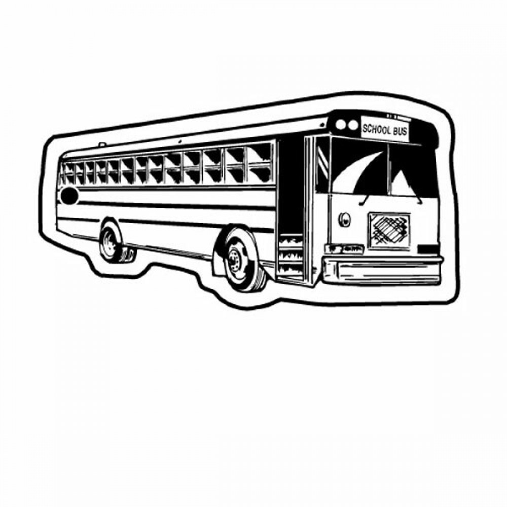 School Bus 3 Key Tag (Spot Color) with Logo