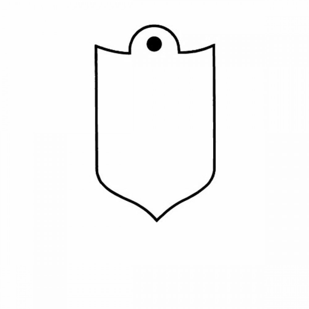 Logo Branded Shield 5 Key Tag - Spot Color