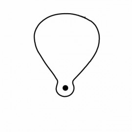 Promotional Balloon Outline Key Tag (Spot Color)