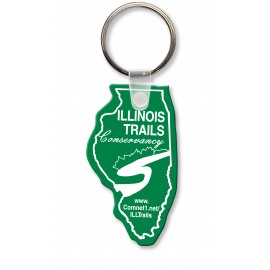 Illinois State Shape Key Tag (Spot Color) with Logo