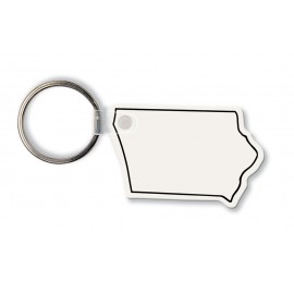 Logo Branded Iowa State Shape Key Tag (Spot Color)