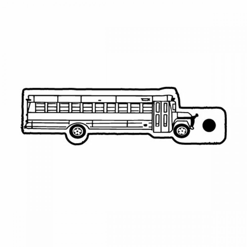 School Bus 7 Key Tag (Spot Color) with Logo