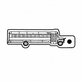 School Bus 7 Key Tag (Spot Color) with Logo