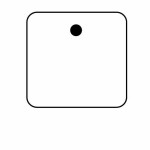 Customized Square 2 Key Tag - Spot Color
